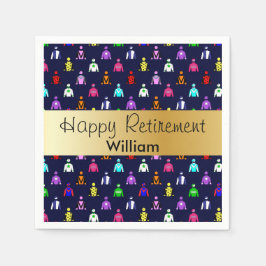 Servilleta De Papel Feliz retiro a la Carreras de caballos jockey seda