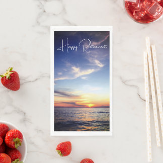 Servilleta De Papel Feliz retiro Personalizado Tropical Beach Sunset