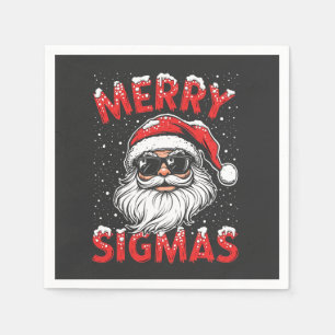 Servilleta De Papel Feliz Sigmas Gracioso Gen Alpha Navidad en la escu