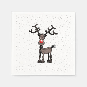 Servilleta De Papel Feliz Stressmas con Rudolph