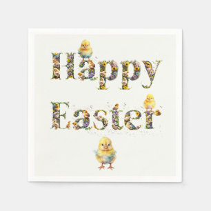 Servilleta De Papel Feliz texto decorativo de Pascua Modas bebé