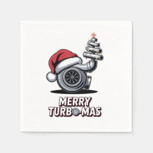 Servilleta De Papel Feliz Turbomas Turbo Mecánico Santa Navidad