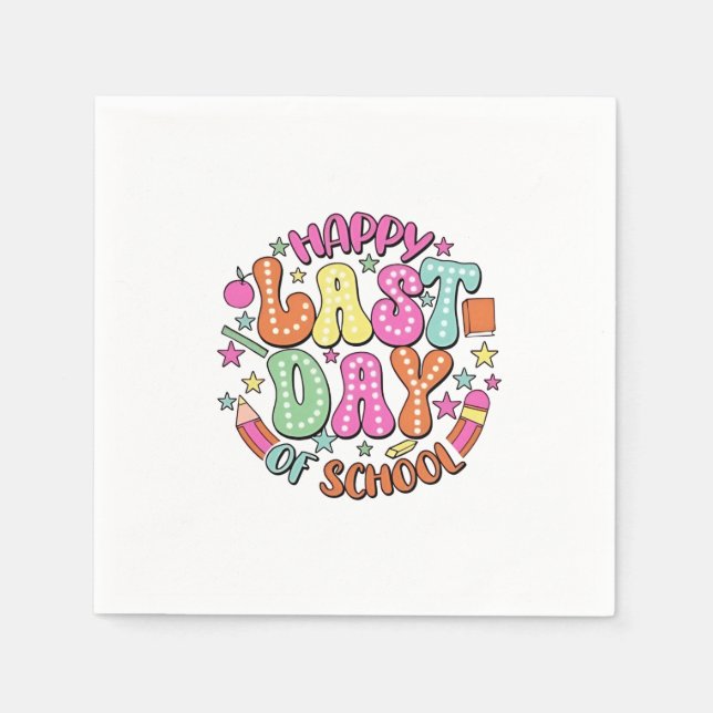 Servilleta De Papel Feliz último día de clases (Anverso)