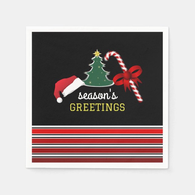 Servilleta De Papel Feliz y brillante, Navidades (Anverso)