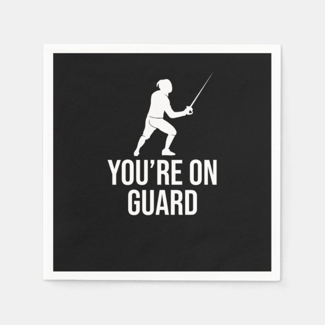 Servilleta De Papel Fencing Sabre Foil Sword Fencer (Anverso)