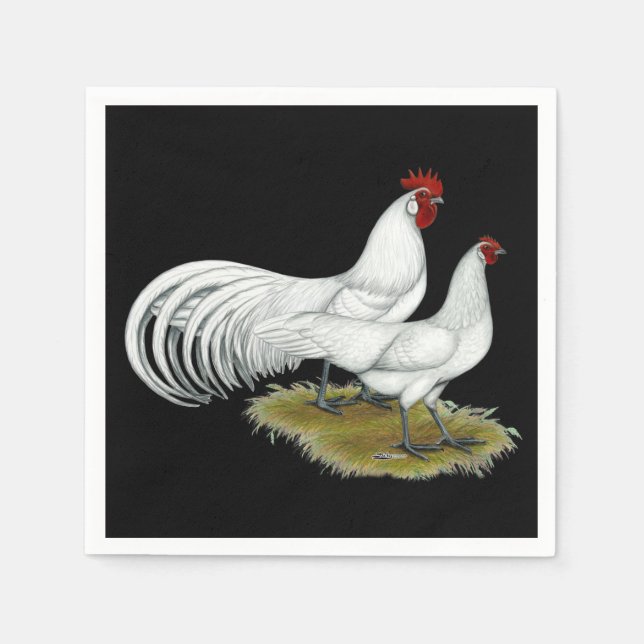 Servilleta De Papel Fénix: Pareja blanca (Anverso)