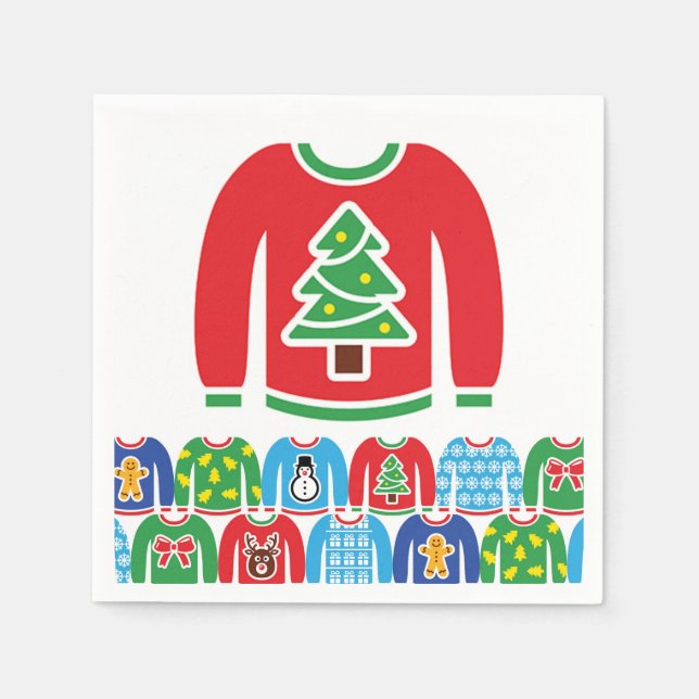Servilleta De Papel Feo Fiesta de dulces navideños Navidades Tre Napk (Anverso)