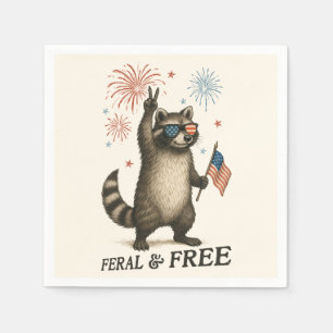 Servilleta De Papel Feral Pero Fuegos Artificiales Gratuitos Feral Rac