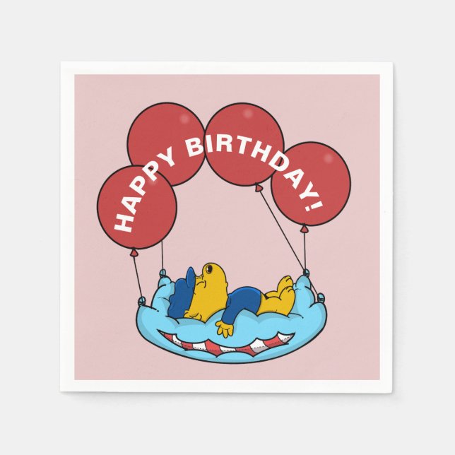 Servilleta De Papel Ferald | Globo de cumpleaños (Anverso)