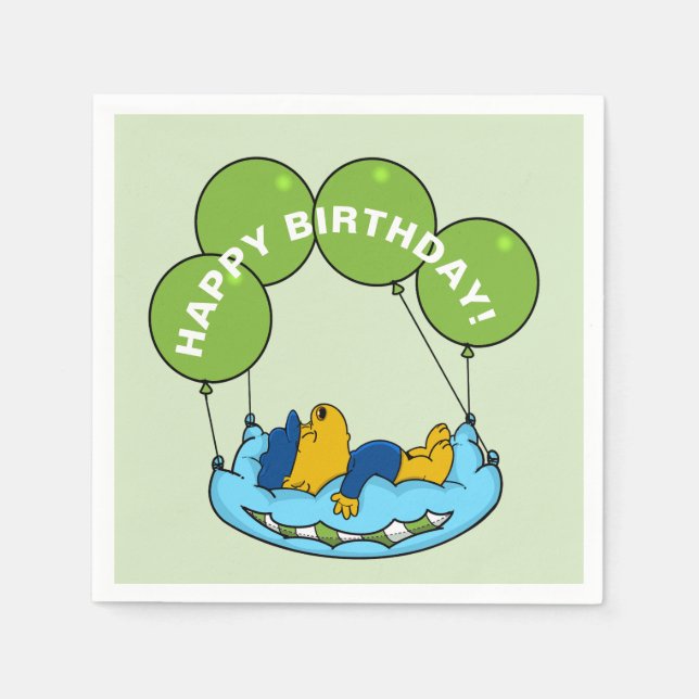 Servilleta De Papel Ferald | Globo de cumpleaños (Anverso)