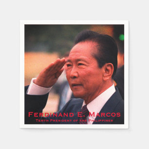 Servilleta De Papel Ferdinand Marcos, Décimo Presidente de Filipinas
