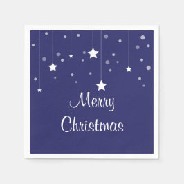 Servilleta De Papel Feriado de estrellas azules y blancas