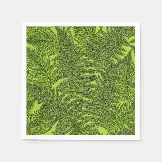 Servilleta De Papel Fern en verde (Anverso)