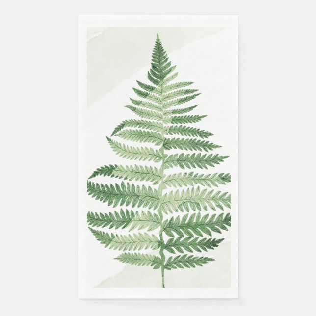 Servilleta De Papel Fern verde minimalista (Anverso)