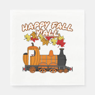 Servilleta De Papel Ferrocarril de calabaza de tren de vapor Happy Fal
