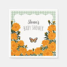 Festejo de bebé Gingham Marigold del Bosque 019