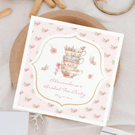 Servilleta De Papel Festejo de Despedida de Soltera al Estilo Tea Part