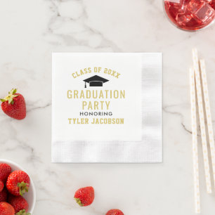 Servilleta De Papel Festejo de Graduación de la Clase 2026 con Gorra d