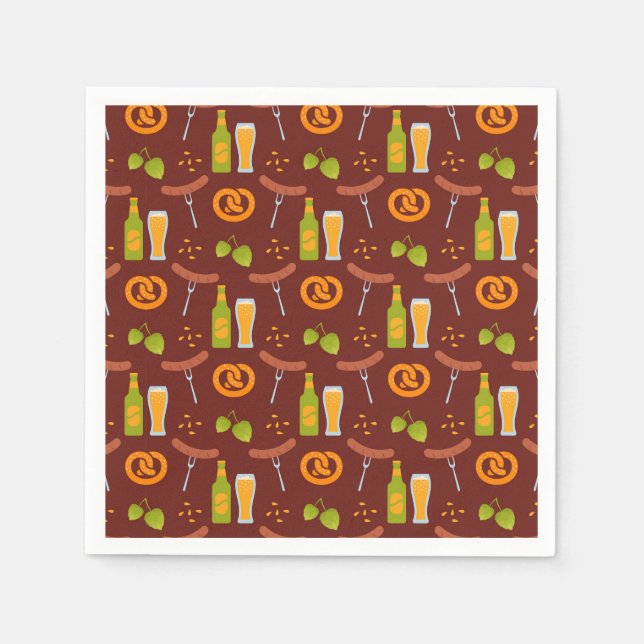 Servilleta De Papel Festival de Cervezas de Alemania Oktoberfest (Anverso)