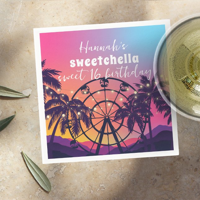 Servilleta De Papel Festival de Música | Palmeras de Rueda de Ferris D (Subido por el creador)