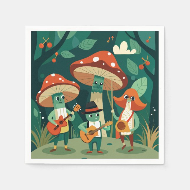 Servilleta De Papel Festival Funk de Funghi (Anverso)