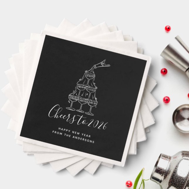 Servilleta De Papel Festive Black New Years Eve Party Paper  (Subido por el creador)