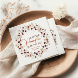 Servilleta De Papel Festive Ivory Pumpkin Floral