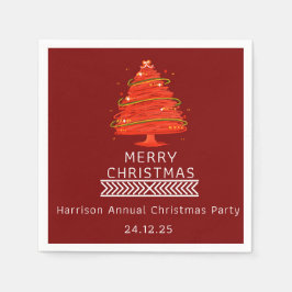 Servilleta De Papel Festive Merry Christmas Napkin