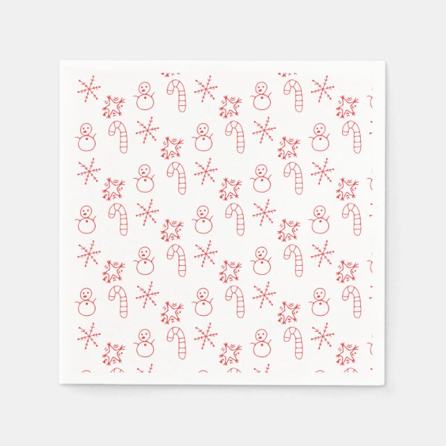 Servilleta De Papel Festive Merry Christmas Napkin (Anverso)