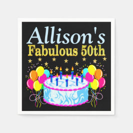 SERVILLETA DE PAPEL FESTIVE PERSONALIZADO 50 NAPKINS CUMPLEAÑOS