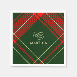 Servilleta De Papel Festividad clásica de nombre personalizado de colo