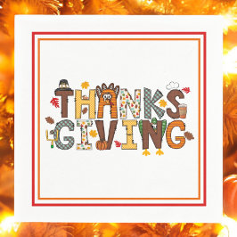 Servilleta De Papel Festividad de Acción de Gracias Sale Fútbol en Tur