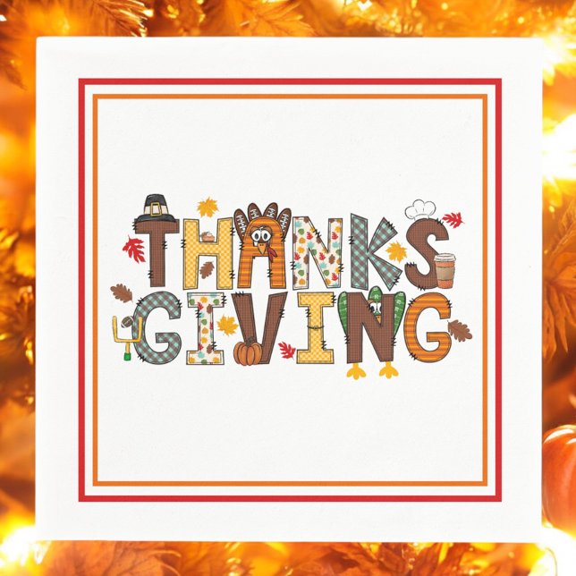 Servilleta De Papel Festividad de Acción de Gracias Sale Fútbol en Tur (Subido por el creador)