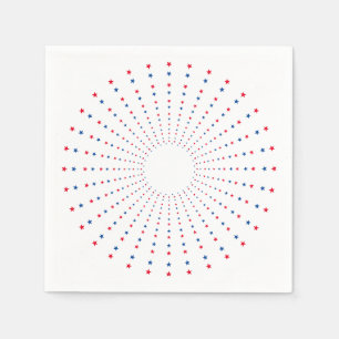 Servilleta De Papel Festividad de fuegos artificiales de estrellas bla