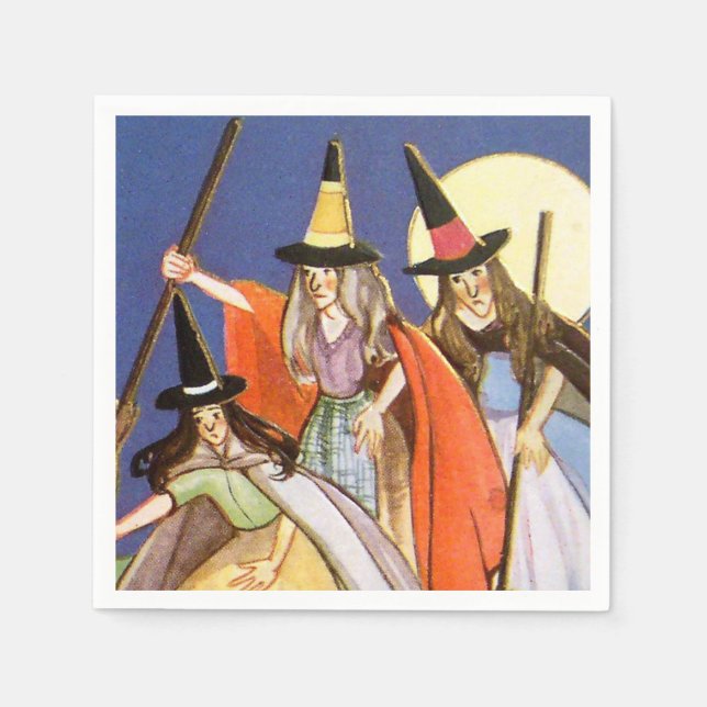 Servilleta De Papel Festividad de Halloween bruja fiestas Napkins (Anverso)