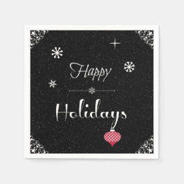 Servilleta De Papel Festividad de los Navidades rojos negros de Moda m