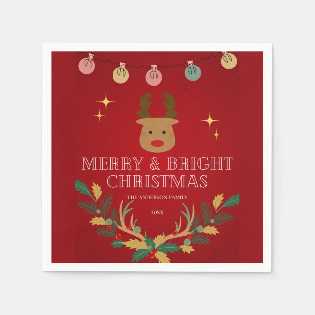 Servilleta De Papel Festividad de Navidades elegantes (Anverso)