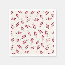 Servilleta De Papel Festividad de Pip Rojo Berries