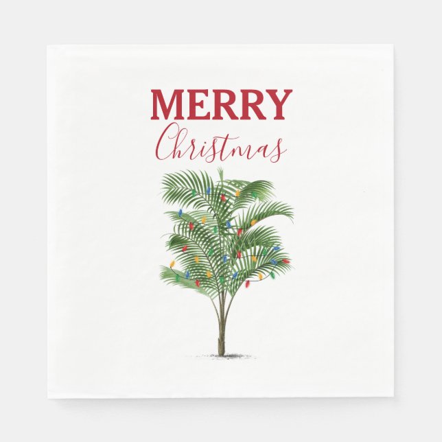Servilleta De Papel Festividad del árbol de la palmera tropical (Anverso)