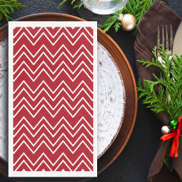 Servilleta De Papel Festividad del invierno rojo blanco