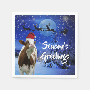 Servilleta De Papel Festividad en Santa Cow