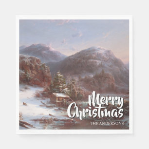 Servilleta De Papel Festividad Feliz Navidad Invierno Gignoux