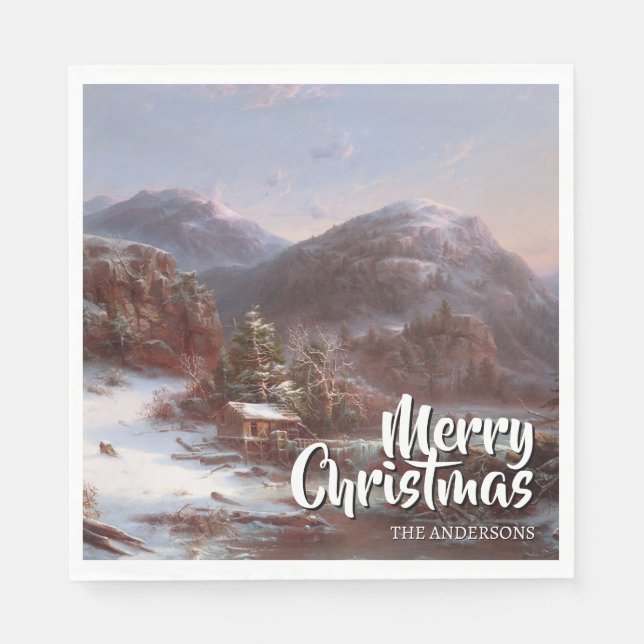 Servilleta De Papel Festividad Feliz Navidad Invierno Gignoux (Anverso)