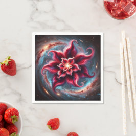 Servilleta De Papel Festividad Floral Poinsettia Galaxy Decoupage Napk