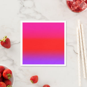 Servilleta De Papel Festividad Magenta Rojo Morado Ombre