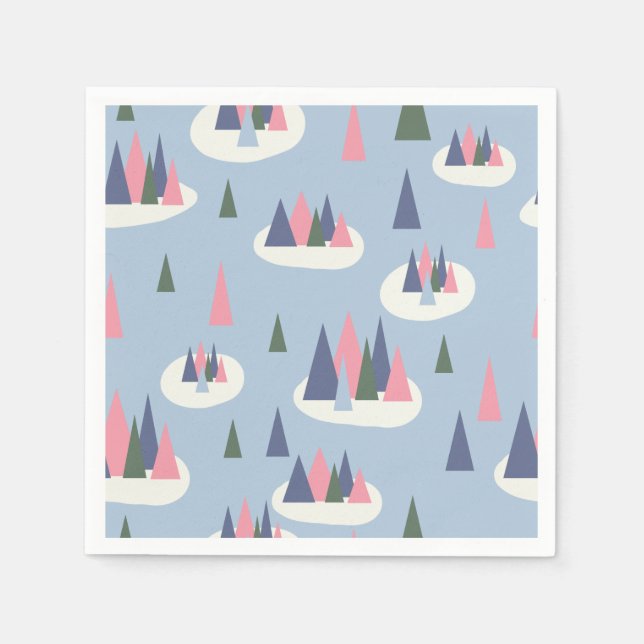 Servilleta De Papel Festividad Moderna de Medio siglo (Anverso)