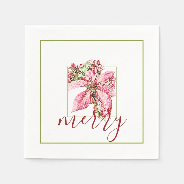 Servilleta De Papel Festividad moderna de moras rojas venecianas con p (Anverso)