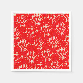 Servilleta De Papel Festividad Roja Ho Ho Ho Navidades