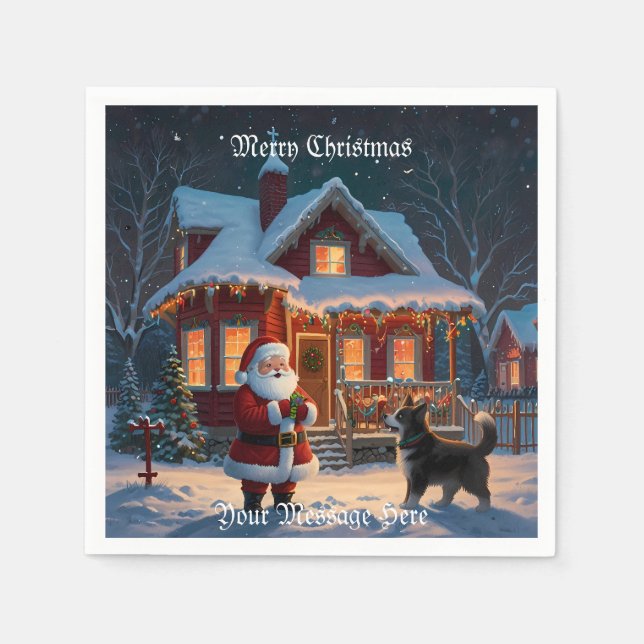 Servilleta De Papel Festividades de ferry para Navidades (Anverso)