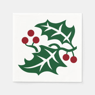 Servilleta De Papel Festividades de los Navidades de los Holly y los B